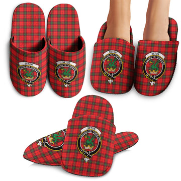 Seton Modern Tartan Home Slippers with Family Crest