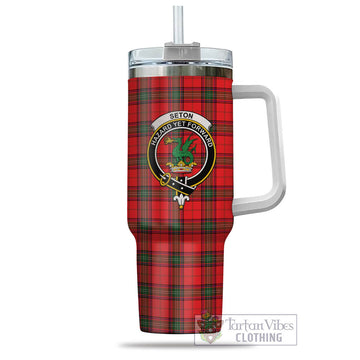 Seton Modern Tartan and Family Crest Tumbler with Handle