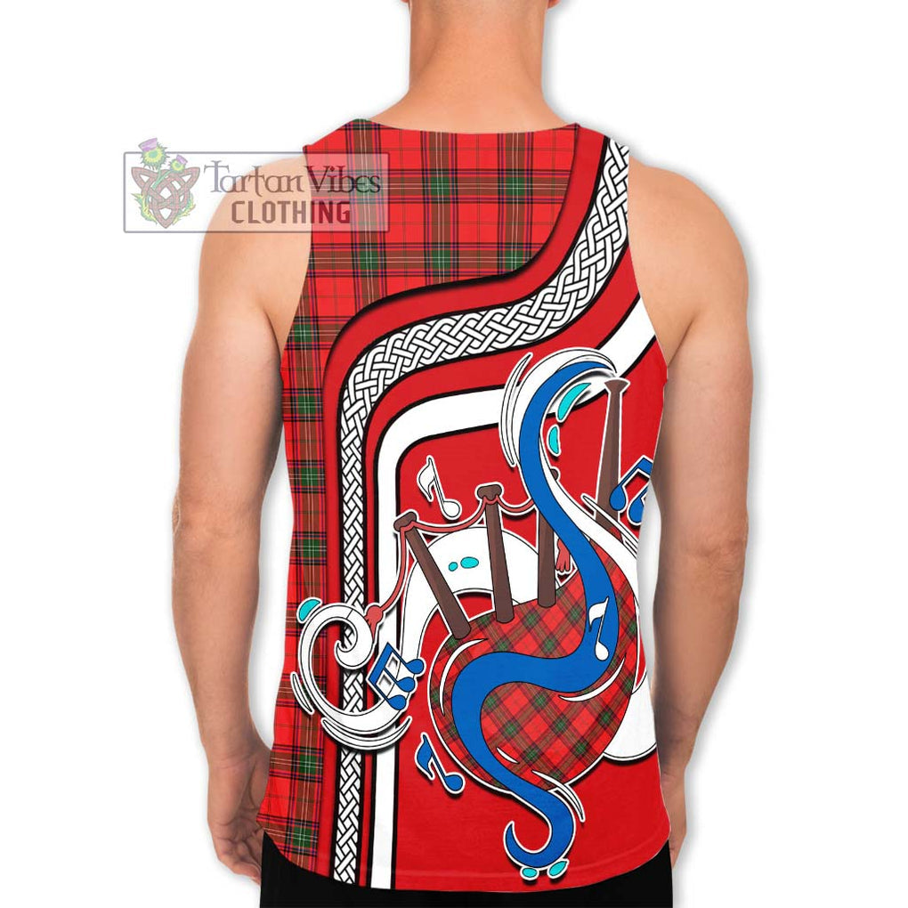 Seton Modern Tartan Men's Tank Top with Epic Bagpipe Style - Tartanvibesclothing Shop