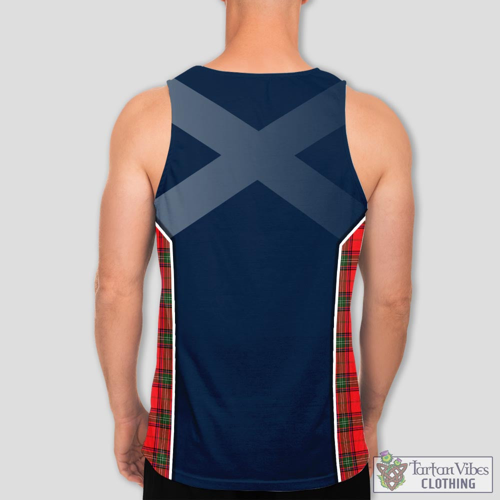 Tartan Vibes Clothing Seton Modern Tartan Men's Tanks Top with Family Crest and Scottish Thistle Vibes Sport Style