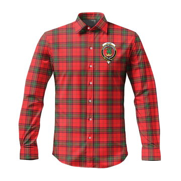 Seton Modern Tartan Long Sleeve Button Up Shirt with Family Crest