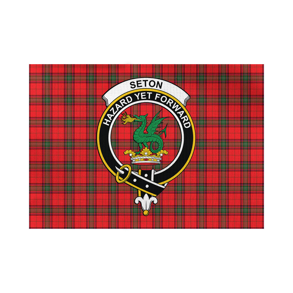 seton-modern-tartan-flag-with-family-crest