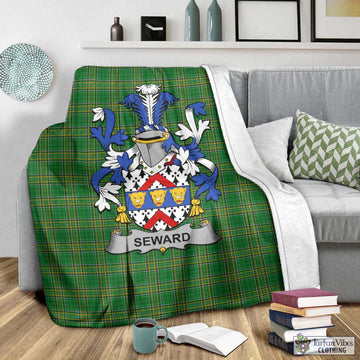 Seward Irish Clan Tartan Blanket with Coat of Arms - Tartan Vibes Clothing