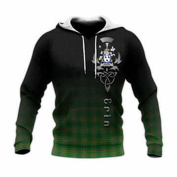 Sharpe Irish Clan Knitted Hoodie with Coat of Arms Erin Go Bragh Celtic Inspired Unisex Knitted Pullover Hoodie - Tartan Vibes Clothing