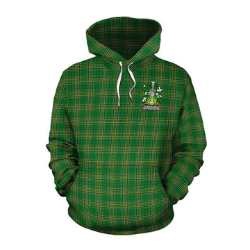 Shaughnessy Irish Clan Tartan Cotton Hoodie with Coat of Arms Pullover Hoodie XS - Tartan Vibes Clothing