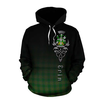 Shaughnessy Irish Clan Cotton Hoodie with Coat of Arms Erin Go Bragh Celtic Inspired Pullover Hoodie XS - Tartan Vibes Clothing