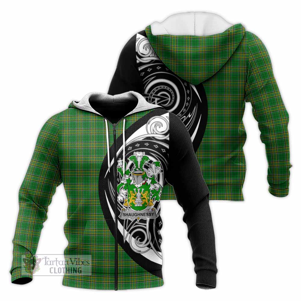 Shaughnessy Irish Clan Knitted Hoodie Celtic Circle Style Unisex Knitted Zip Hoodie - Tartan Vibes Clothing