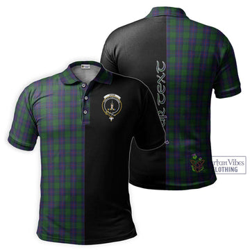 Shaw Tartan Polo Shirt with Family Crest and Half Of Me Style