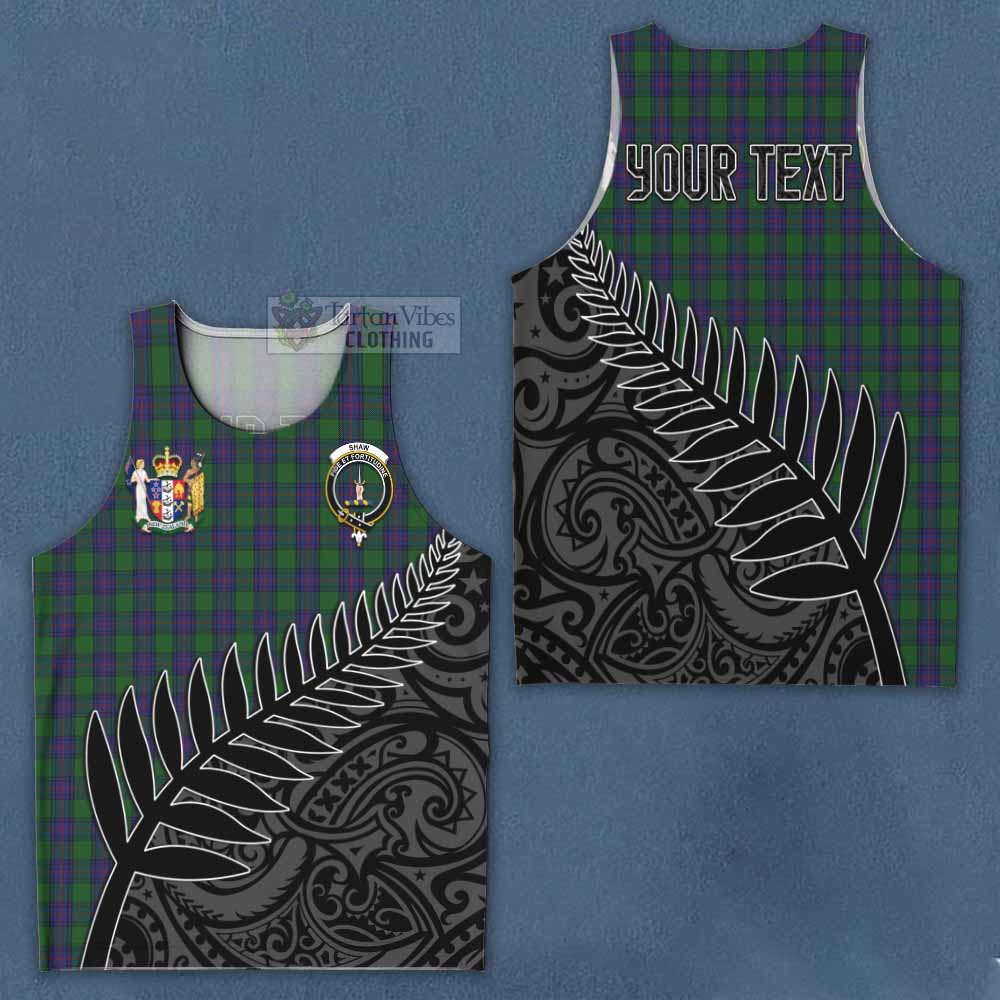 Tartan Vibes Clothing Shaw Crest Tartan Men's Tank Top with New Zealand Silver Fern Half Style