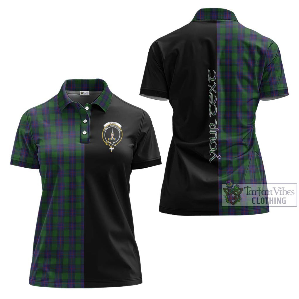 Shaw Tartan Women's Polo Shirt with Family Crest and Half Of Me Style Women - Tartanvibesclothing Shop