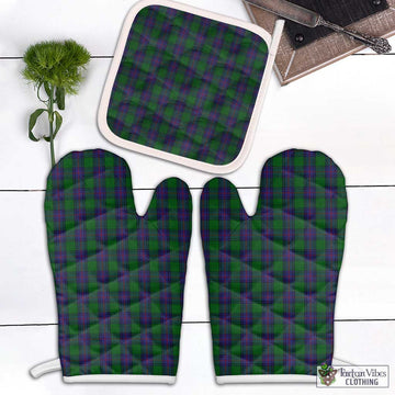Shaw Tartan Combo Oven Mitt & Pot-Holder White - Tartan Vibes Clothing