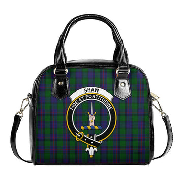 Shaw Tartan Shoulder Handbags with Family Crest