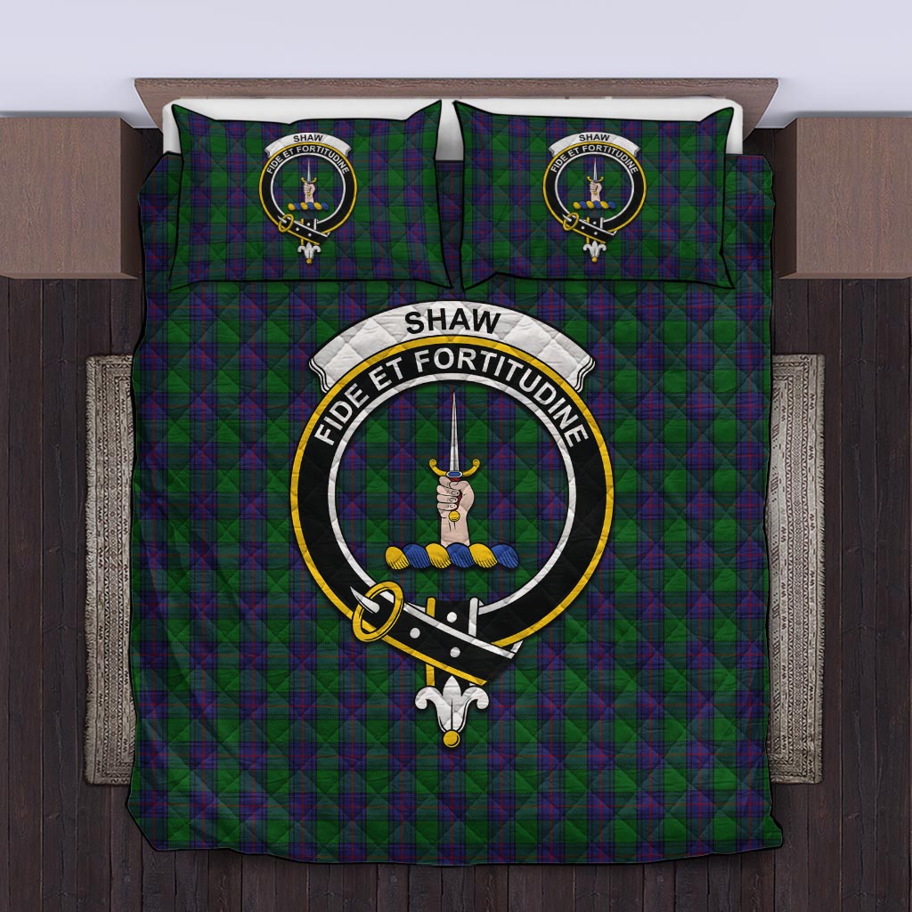 Shaw Tartan Quilt Bed Set with Family Crest Twin - Tartan Vibes Clothing