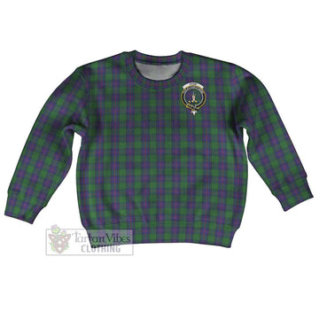 Shaw Tartan Kid Ugly Sweater with Family Crest