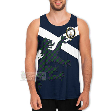 Shaw Tartan Lion Rampant Men's Tank Top Proudly Display Your Heritage with Alba Gu Brath and Clan Name Men - Tartan Vibes Clothing