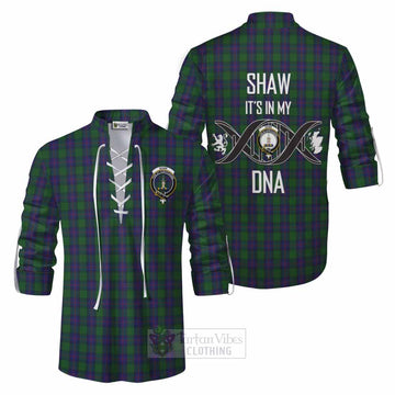 Shaw Tartan Ghillie Kilt Shirt with Family Crest DNA In Me Style