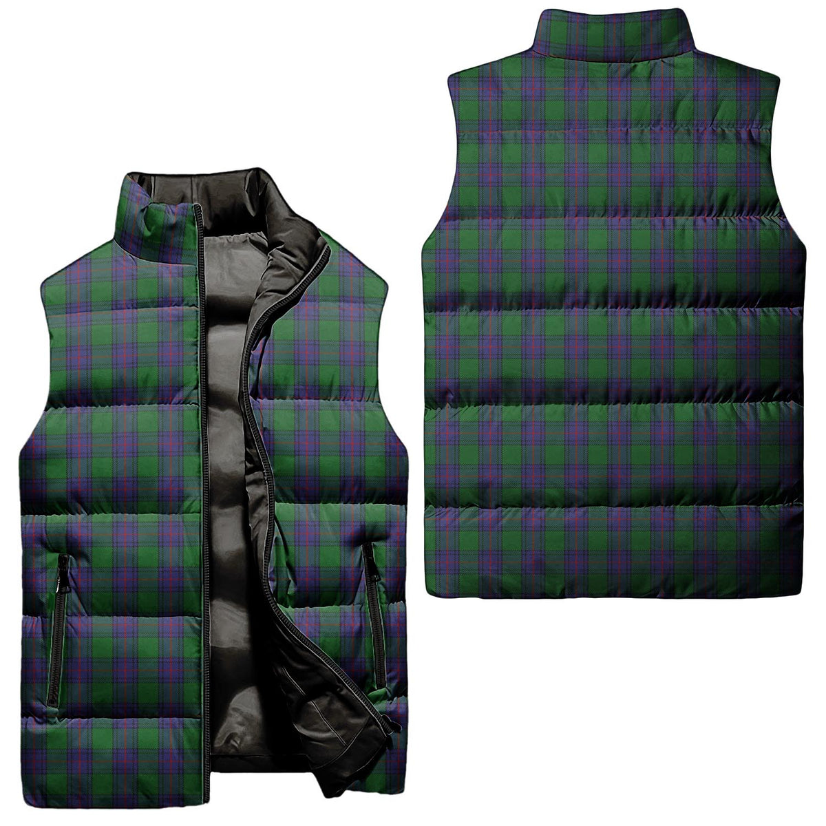 Shaw Tartan Sleeveless Puffer Jacket Unisex - Tartan Vibes Clothing