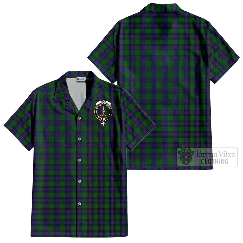 Shaw Tartan Cotton Hawaiian Shirt with Family Crest Kid - Tartan Vibes Clothing