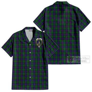 Shaw Tartan Cotton Hawaiian Shirt with Family Crest