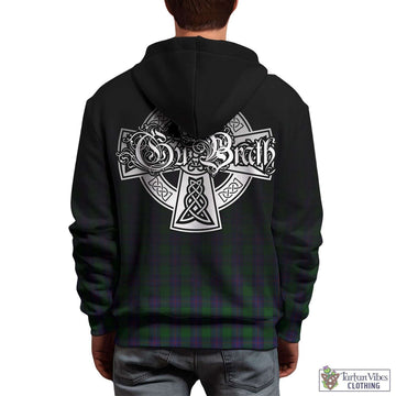 Shaw Tartan Hoodie Featuring Alba Gu Brath Family Crest Celtic Inspired