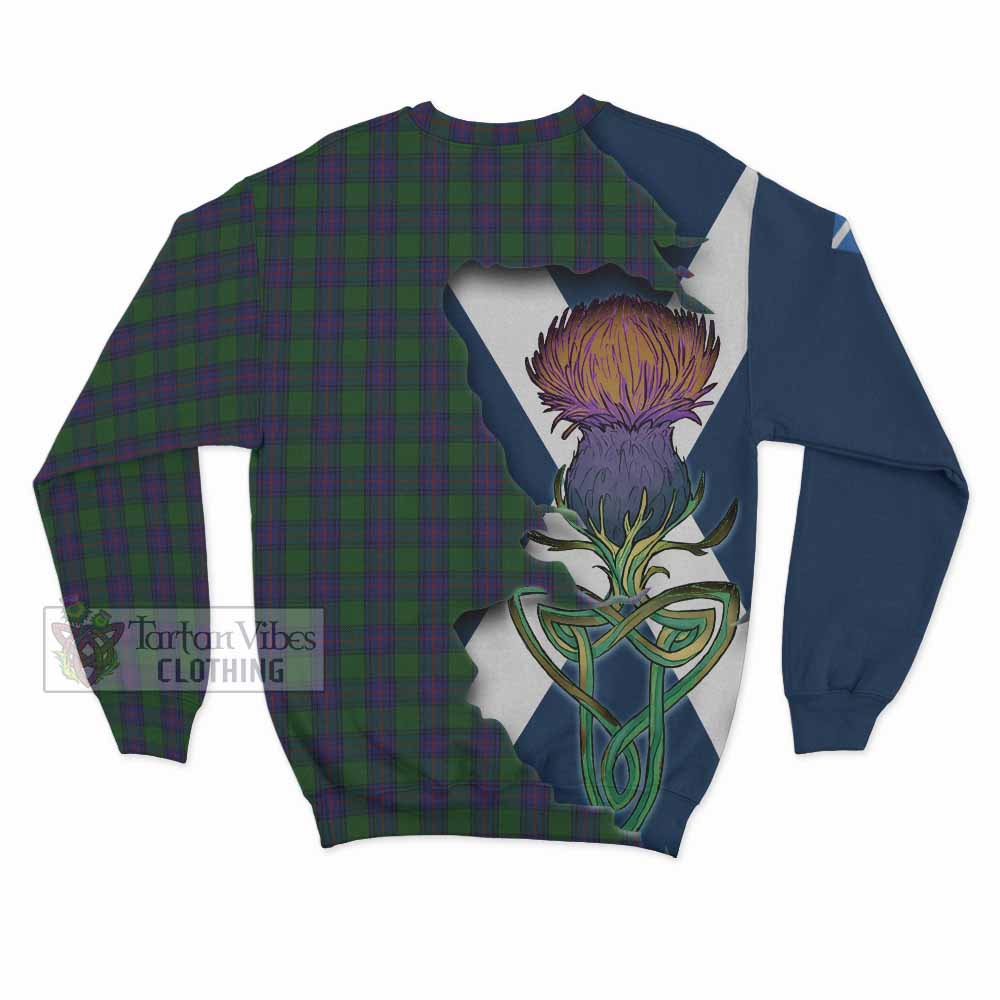Shaw Tartan Family Crest Sweatshirt Scottish Thistle Celtic Inspired - Tartan Vibes Clothing