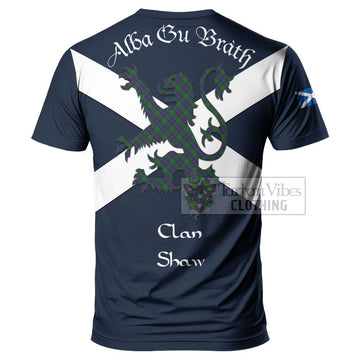 Shaw Tartan Lion Rampant T-Shirt Proudly Display Your Heritage with Alba Gu Brath and Clan Name