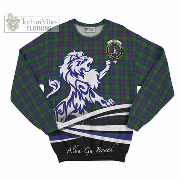 Shaw Tartan Sweatshirt with Alba Gu Brath Regal Lion Emblem - Tartan Vibes Clothing