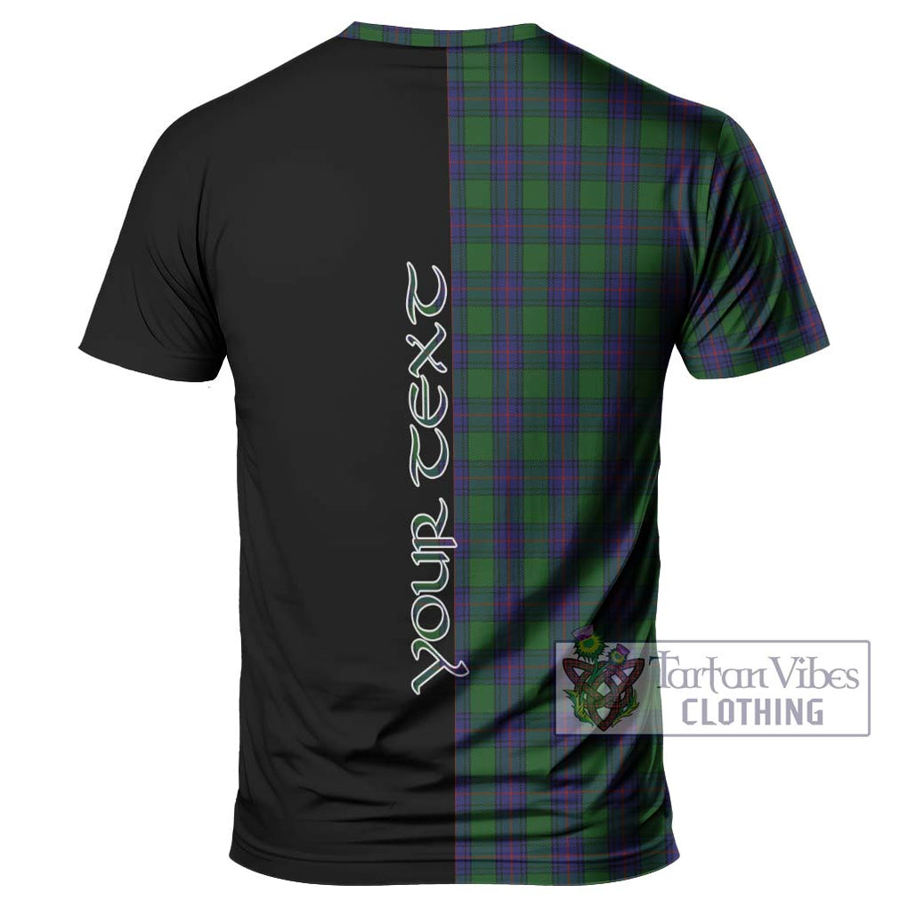 Shaw Tartan T-Shirt with Family Crest and Half Of Me Style - Tartanvibesclothing Shop