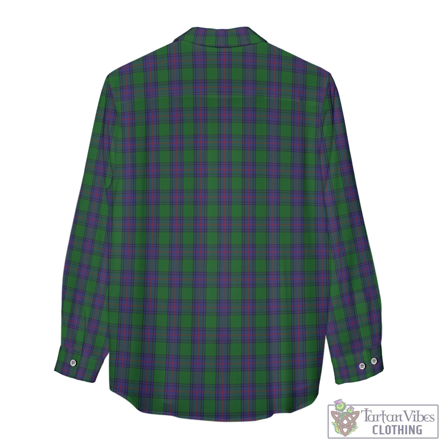 Tartan Vibes Clothing Shaw Tartan Womens Casual Shirt with Family Crest