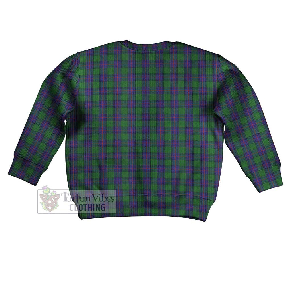 Shaw Tartan Kid Ugly Sweater with Family Crest - Tartan Vibes Clothing