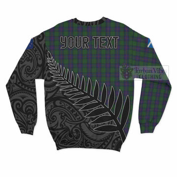 Shaw Crest Tartan Sweatshirt with New Zealand Silver Fern Half Style