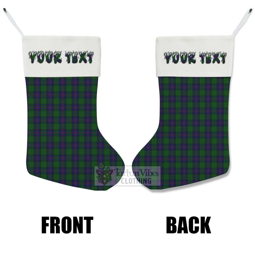 Tartan Vibes Clothing Shaw Tartan Christmas Stocking with Personalized Text