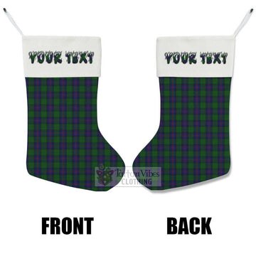 Shaw Tartan Christmas Stocking with Personalized Text