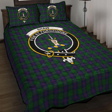 Shaw Tartan Quilt Bed Set with Family Crest