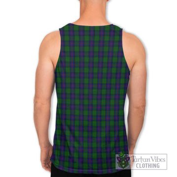 Shaw Tartan Men's Tank Top with Family Crest DNA In Me Style - Tartan Vibes Clothing