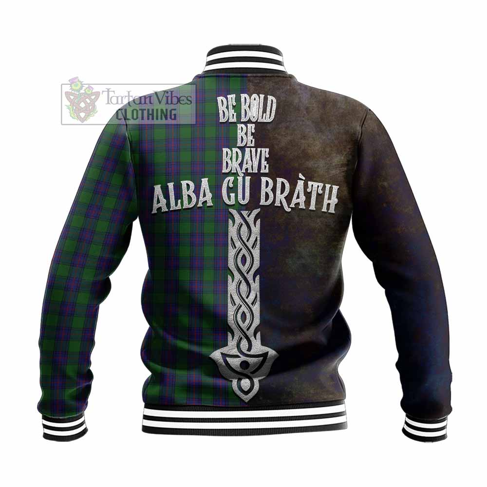 Shaw Tartan Family Crest Baseball Jacket Alba Gu Brath Be Brave Lion Ancient Style - Tartan Vibes Clothing