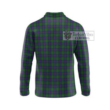 Shaw Tartan Long Sleeve Polo Shirt with Family Crest DNA In Me Style - Tartan Vibes Clothing