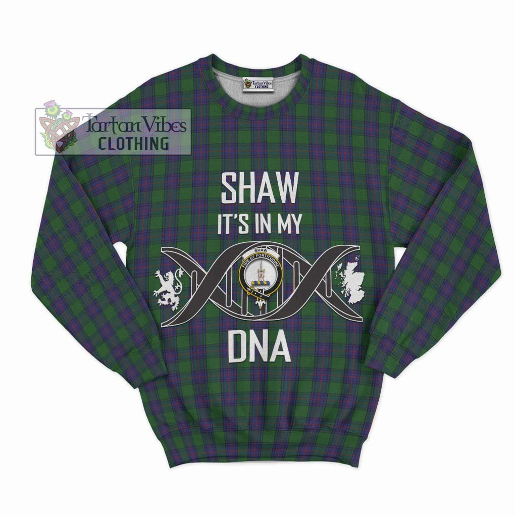 Shaw Tartan Sweatshirt with Family Crest DNA In Me Style - Tartan Vibes Clothing