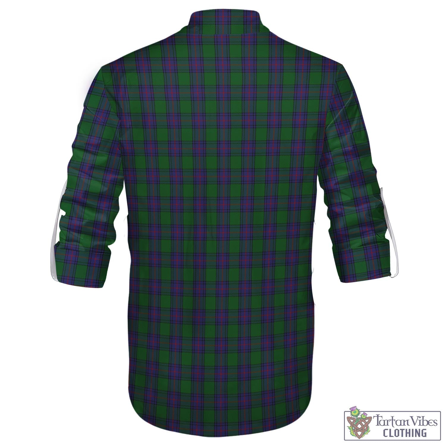 Tartan Vibes Clothing Shaw Tartan Men's Scottish Traditional Jacobite Ghillie Kilt Shirt