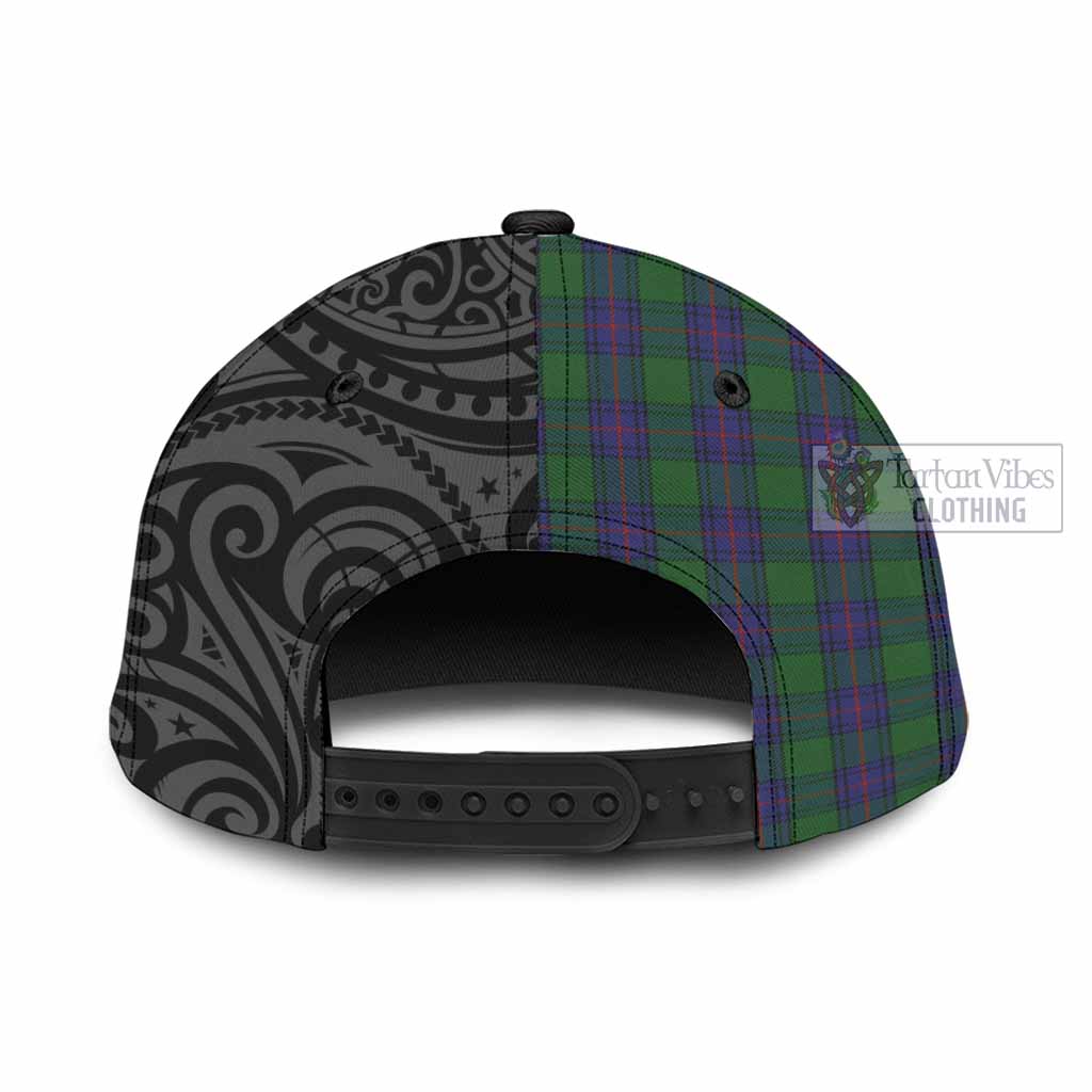 Tartan Vibes Clothing Shaw Tartan Classic Cap with New Zealand Silver Fern Half Style