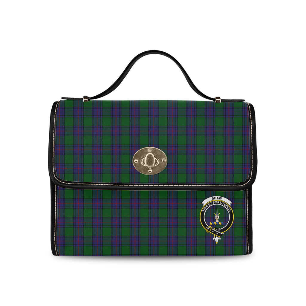 shaw-tartan-leather-strap-waterproof-canvas-bag-with-family-crest