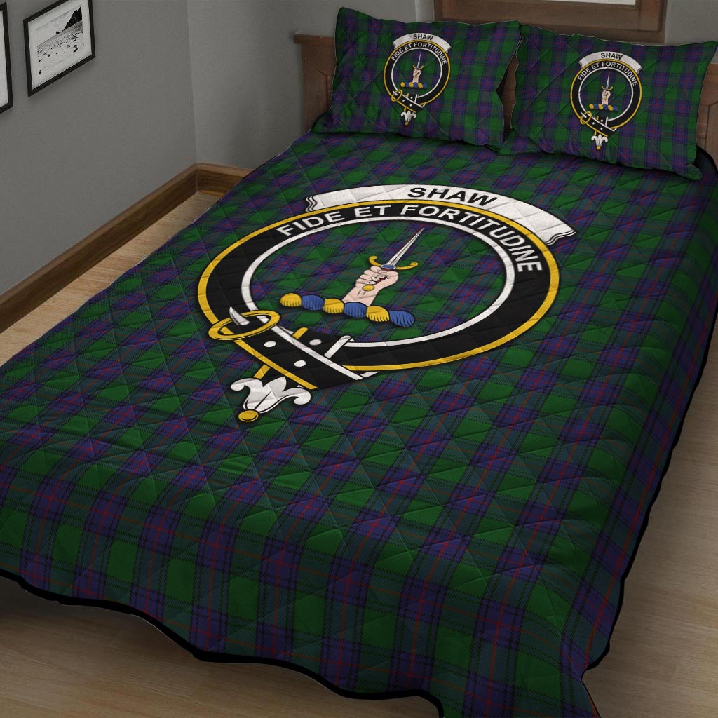 Shaw Tartan Quilt Bed Set with Family Crest - Tartan Vibes Clothing