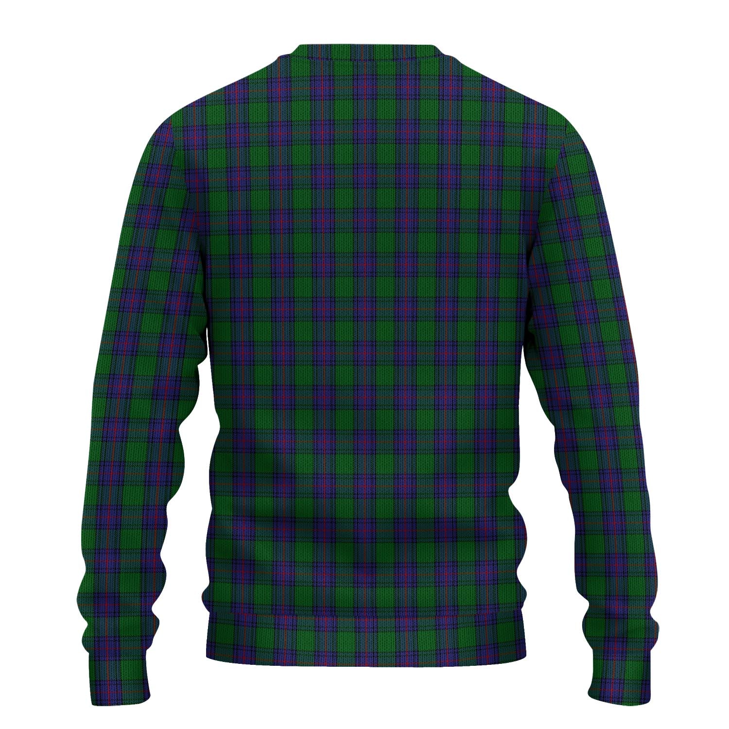 Shaw Tartan Knitted Sweater with Family Crest - Tartanvibesclothing