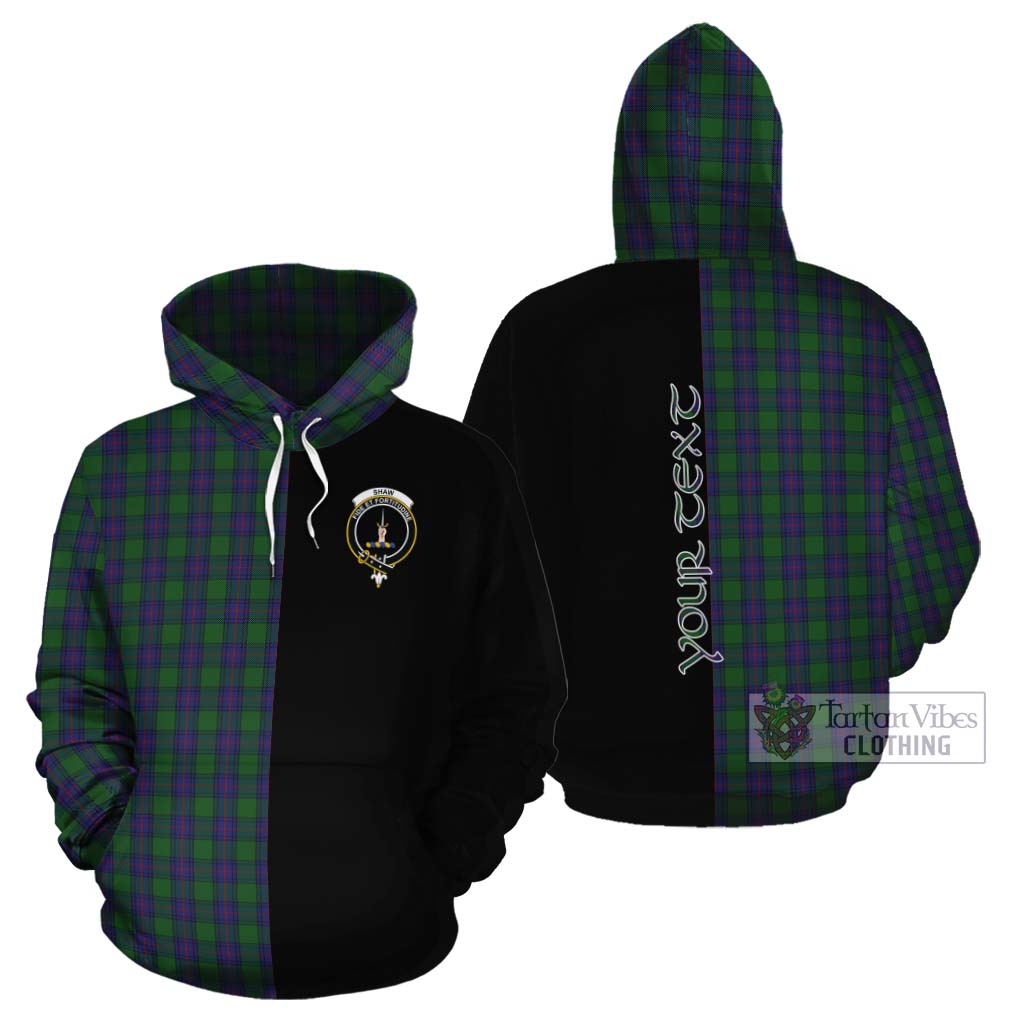 Tartan Vibes Clothing Shaw Tartan Cotton Hoodie with Family Crest and Half Of Me Style