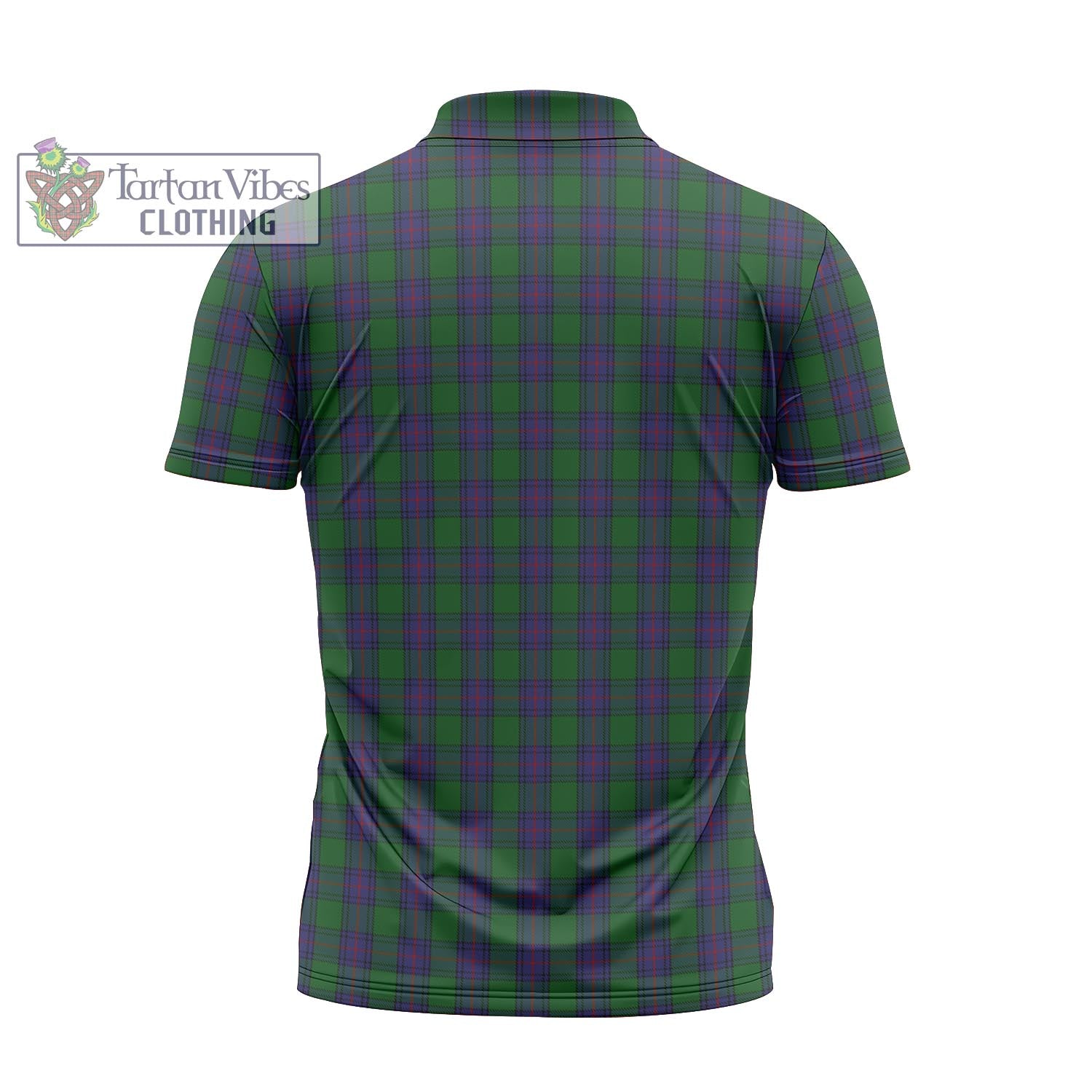 Tartan Vibes Clothing Shaw Tartan Zipper Polo Shirt with Family Crest