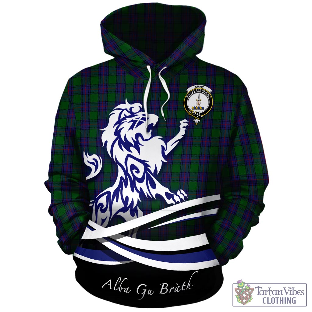 Shaw Tartan Hoodie with Alba Gu Brath Regal Lion Emblem - Tartan Vibes Clothing