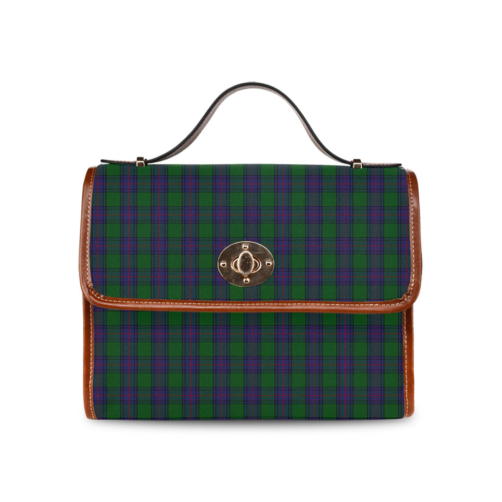 shaw-tartan-leather-strap-waterproof-canvas-bag