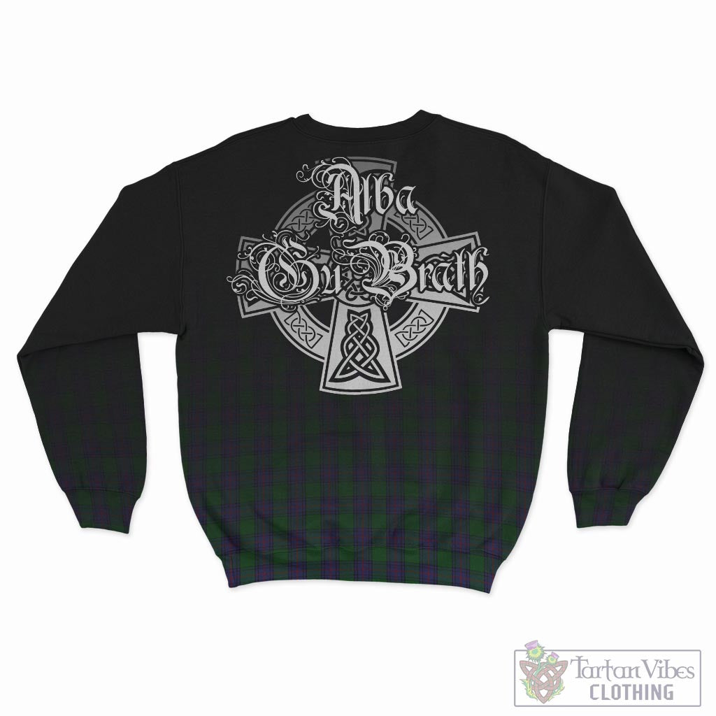 Shaw Tartan Sweatshirt Featuring Alba Gu Brath Family Crest Celtic Inspired - Tartan Vibes Clothing