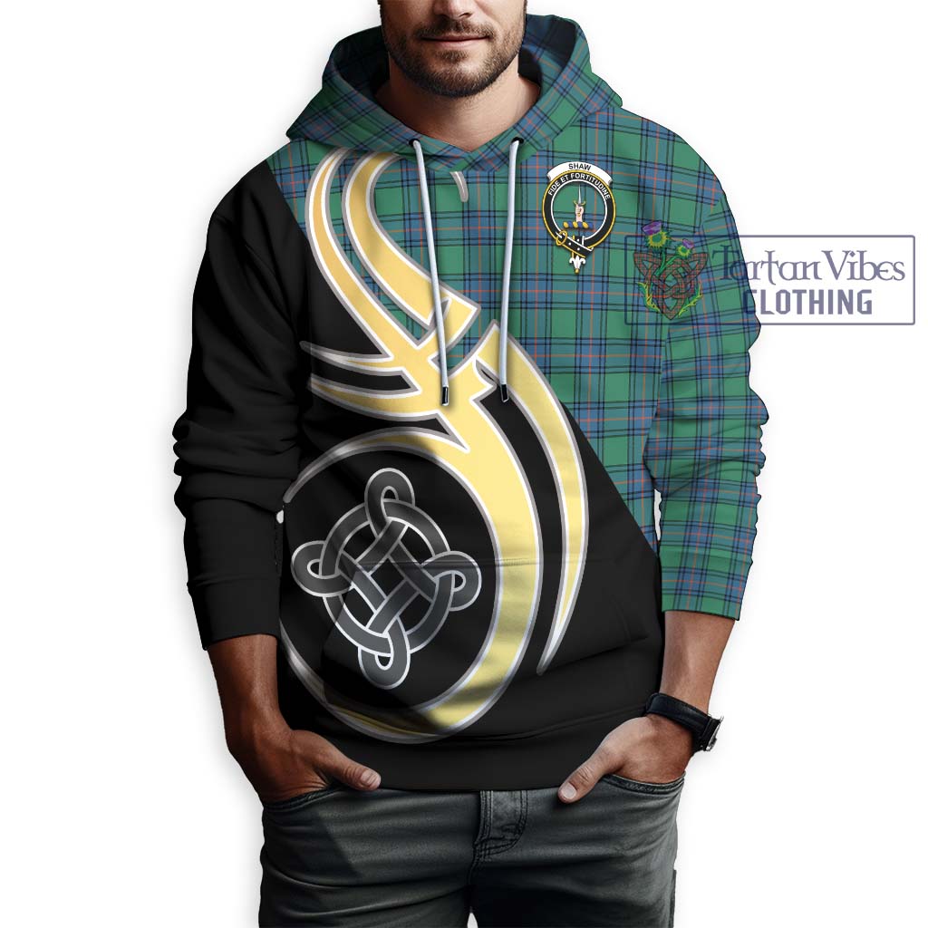 Shaw Ancient Tartan Hoodie with Family Crest and Celtic Symbol Style Zip Hoodie - Tartan Vibes Clothing