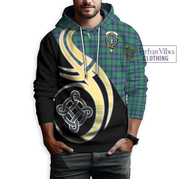 Shaw Ancient Tartan Hoodie with Family Crest and Celtic Symbol Style